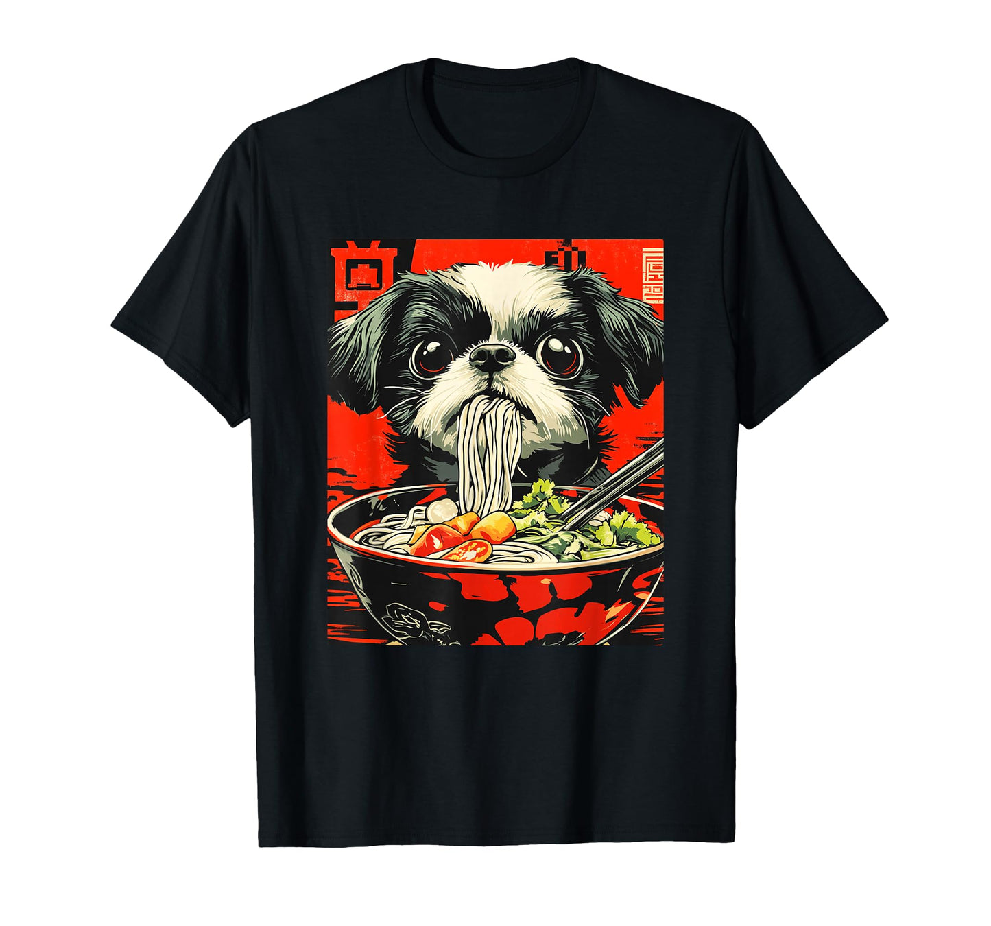 Shih Tzu Eating Japanese Ramen T-Shirt
