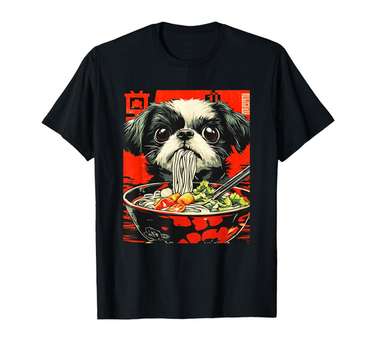 Shih Tzu Eating Japanese Ramen T-Shirt