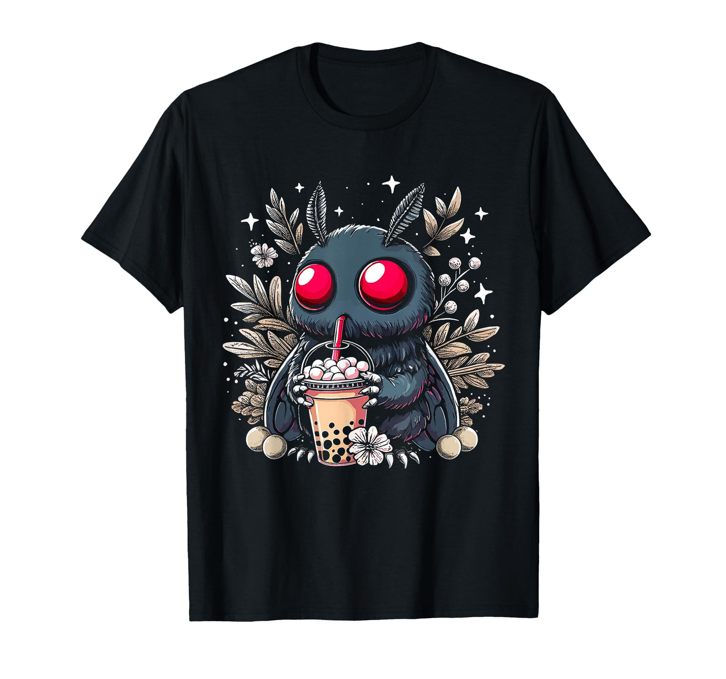 Mothman Bubble Tea Kawaii Boba Tea T-Shirt