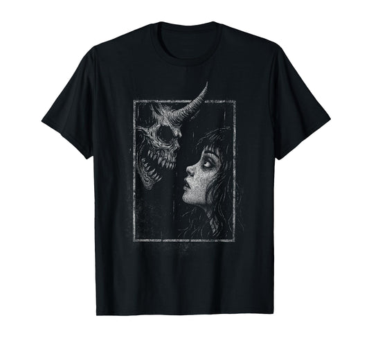 Horror Creepy Demon Monster Anime Manga Alt Scary Goth Girl T-Shirt