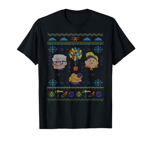 Disney PIXAR Up Ugly Christmas Sweater Holiday T-Shirt