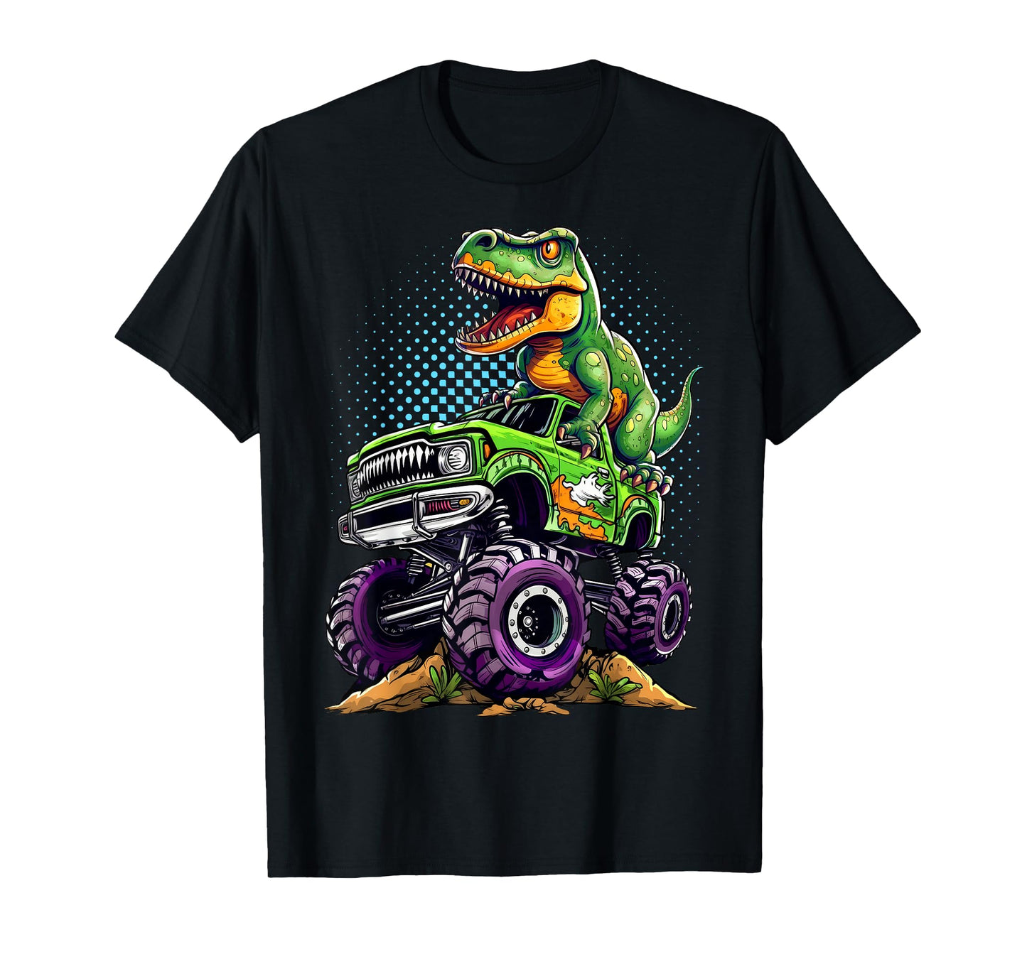 Monster Truck Dinosaur T-Rex Birthday Boy T-Shirt