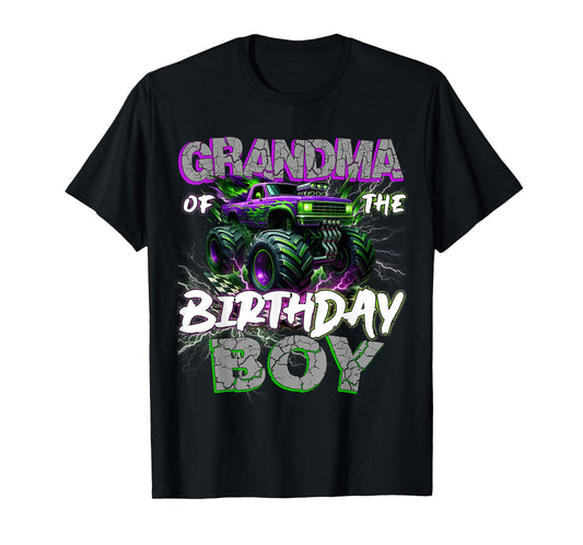 Grandma Of The Birthday Monster Truck Family Matching Party T-Shirt