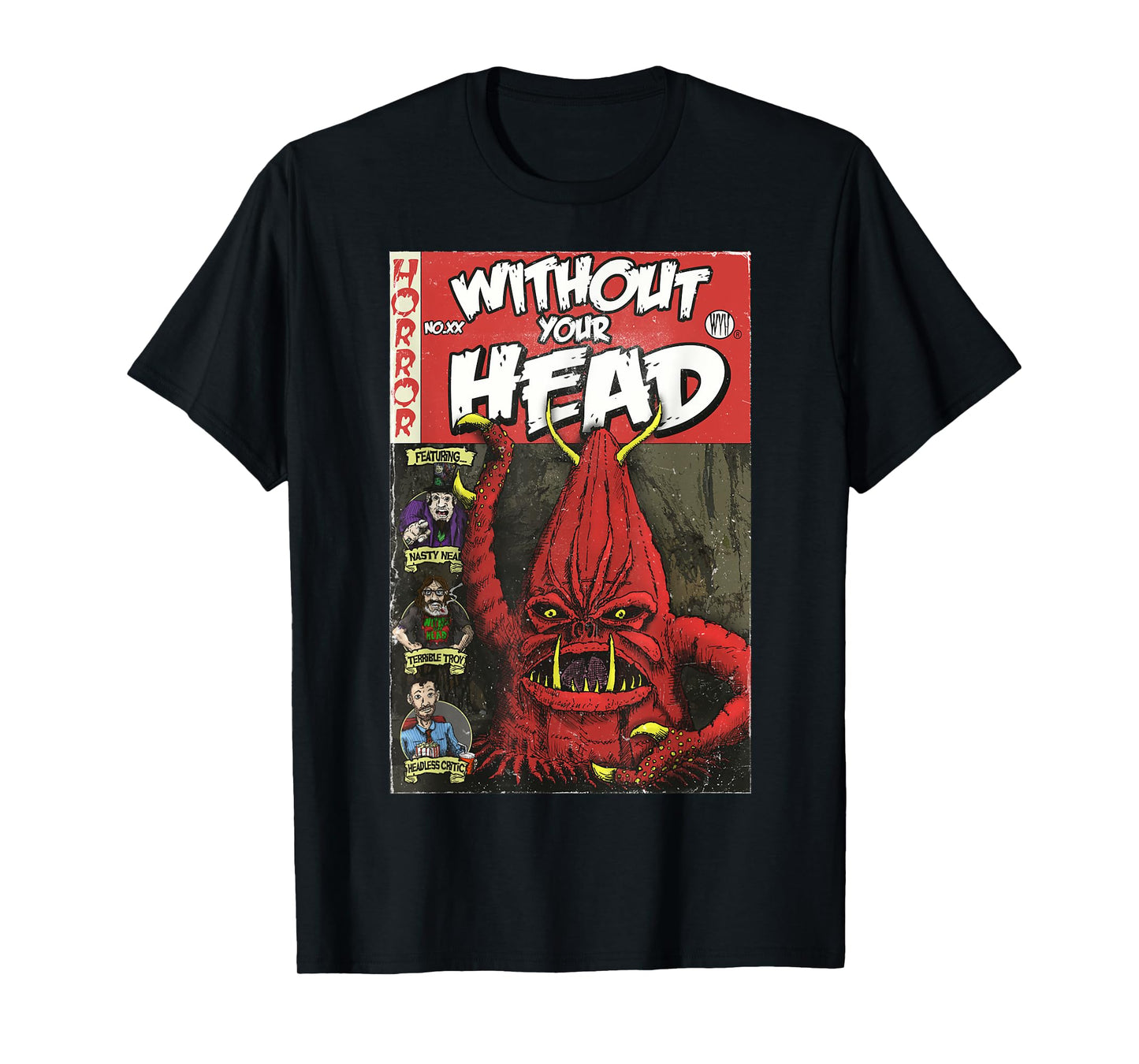 Vintage Comic Book B-Movie Monster Tee T-Shirt