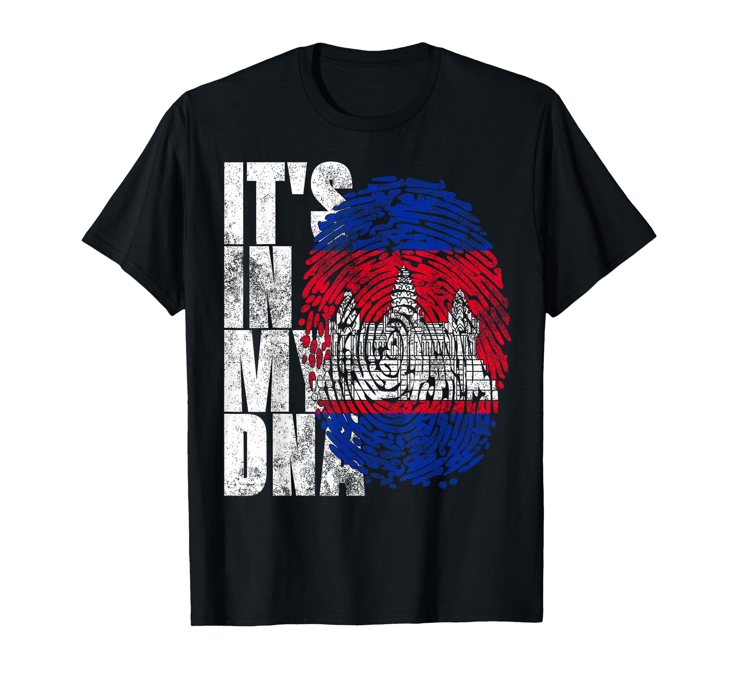 It's in My DNA Cambodian Gifts Khmer Kampuchea Cambodia Flag T-Shirt