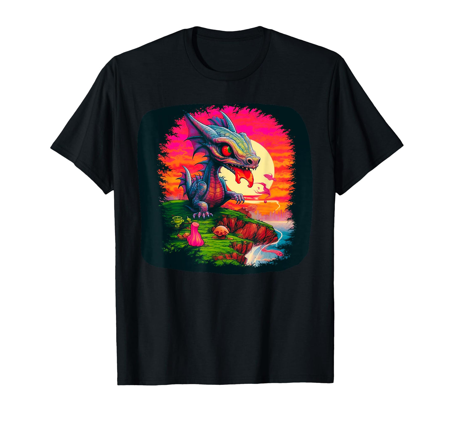 Dragon T Quest I Gamer Colorful Dragon T Fantasy Pop Art T T-Shirt