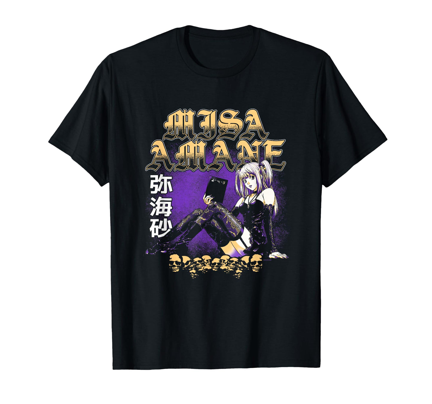 Death Note Misa Amane Old English Text Anime T-Shirt