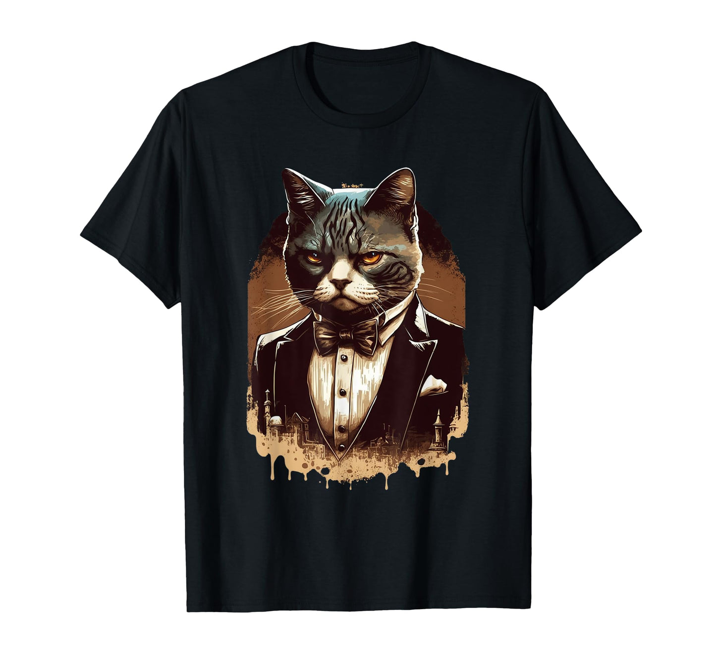 Funny Mafia Cat Feline Gangster Cat Lovers Men Women T-Shirt