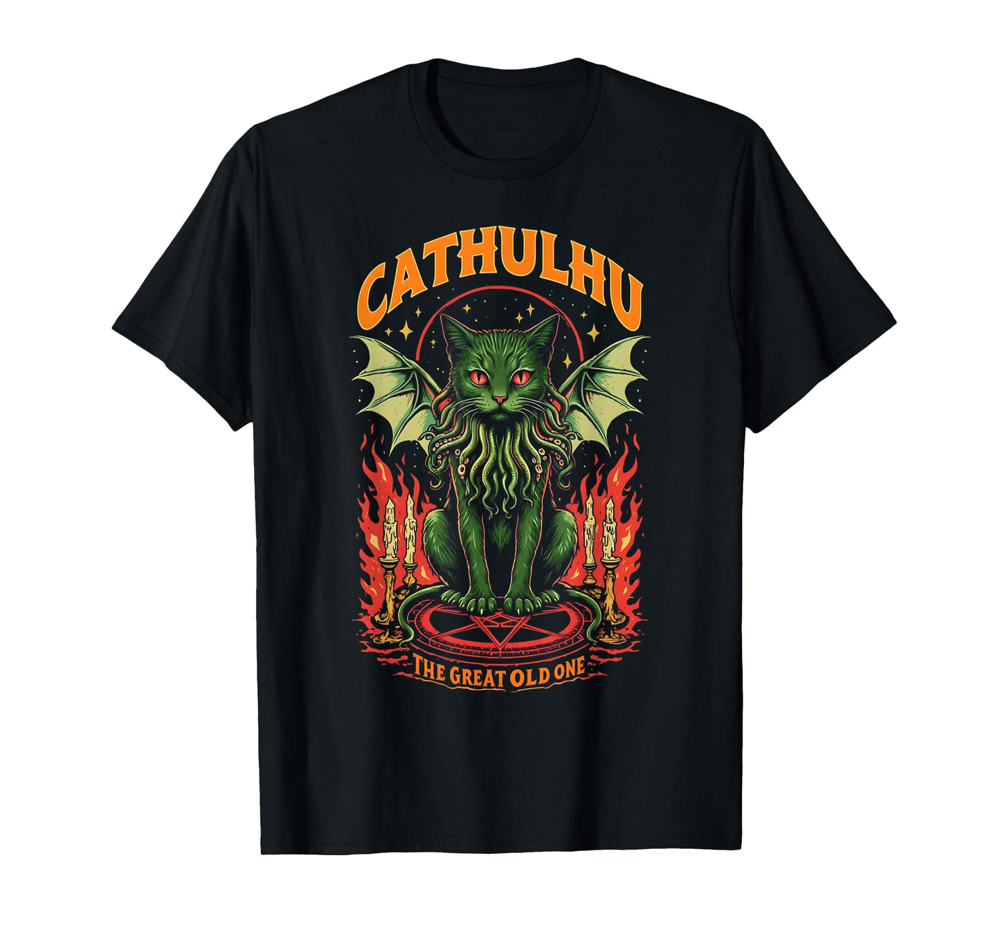 Cathulhu Cosmic Horror Cthulhu Lovecraft Cat T-Shirt