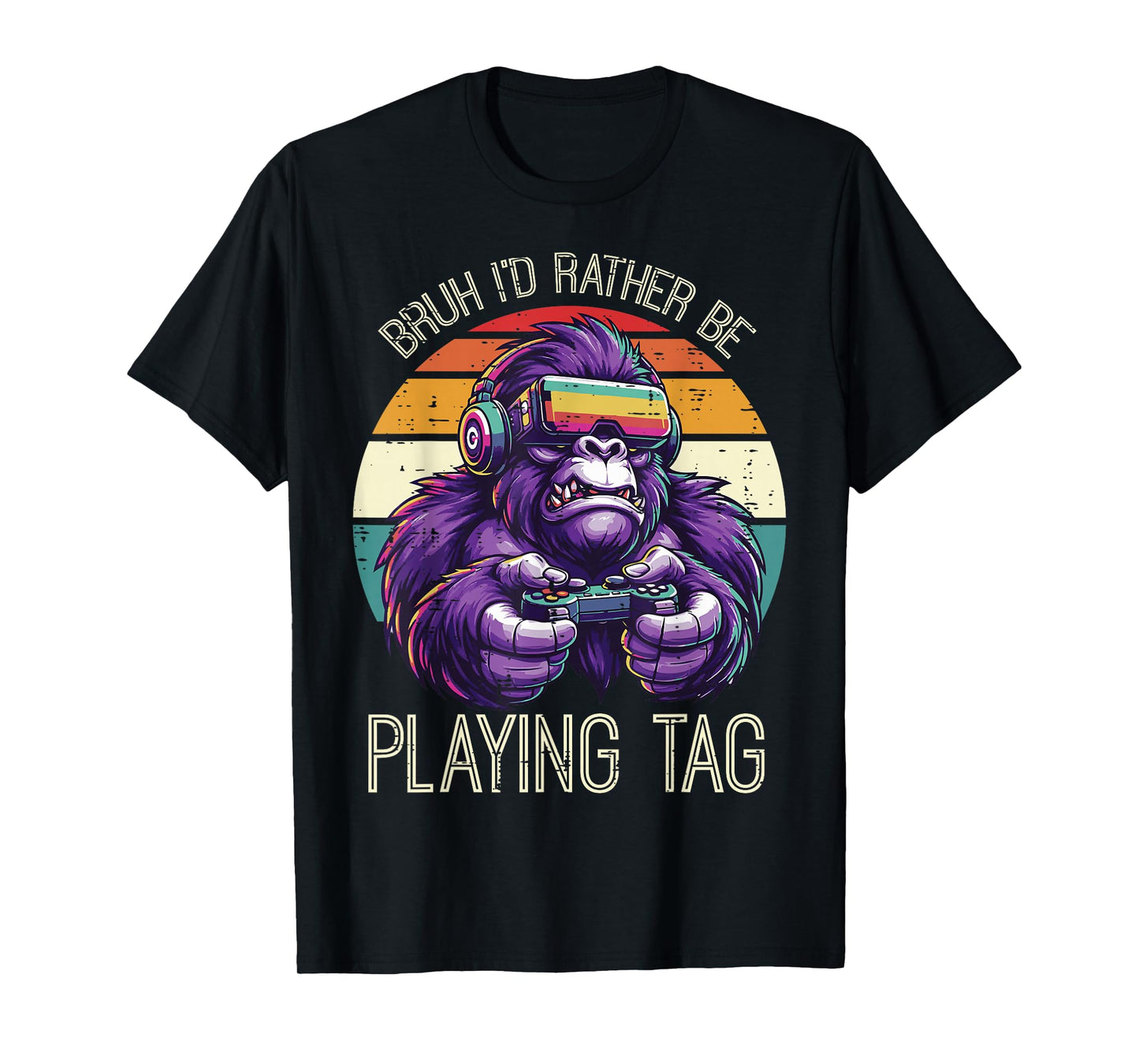 Gaming Bruh Id Rather Play Video Games Gamer Men Boys Kids T-Shirt