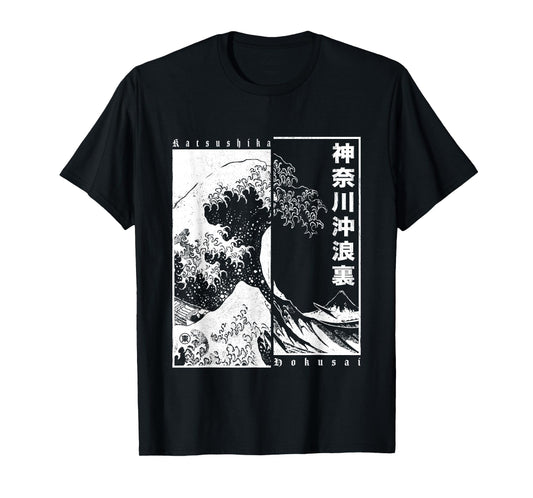 Great Wave Off Kanagawa Japanese Aesthetic Hokusai T-Shirt