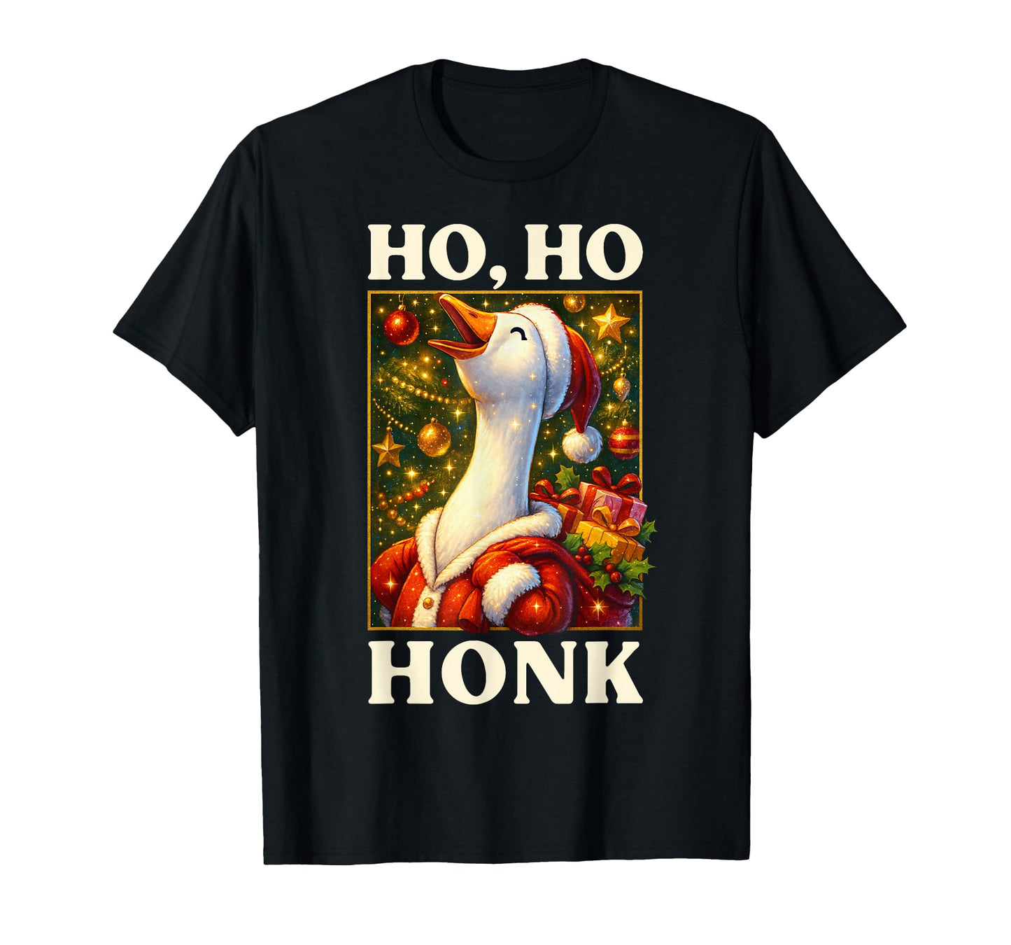 Funny Goose Ho Ho Honk Christmas Outfit for Men Women Kids T-Shirt