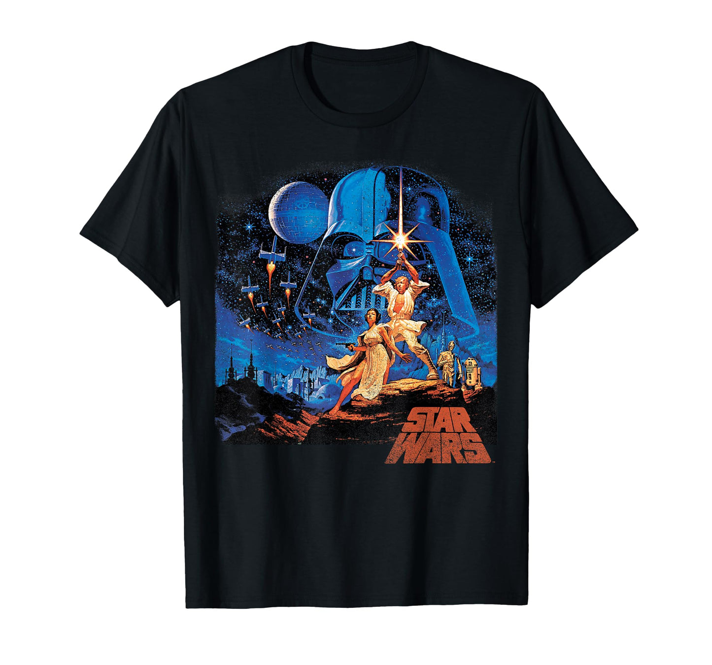 Star Wars A New Hope Classic Vintage Luke Skywalker Poster T-Shirt
