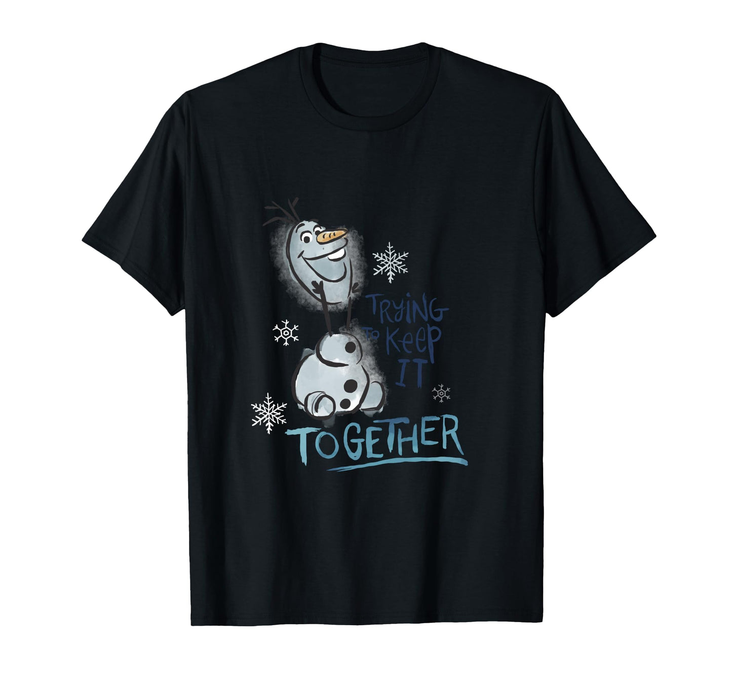 Disney Frozen Olaf Smiling Trying To Keep It Together Poster Long Sleeve T-Shirt