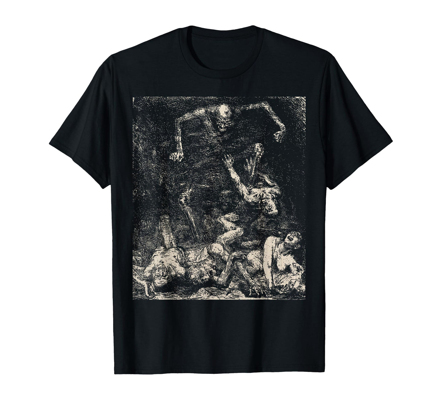 Retro Halloween Evil Demon Rise From the Dead Creepy Macabre T-Shirt