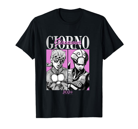 JoJo's Bizarre Adventure Giorno & Golden Wind Panels Anime Long Sleeve T-Shirt