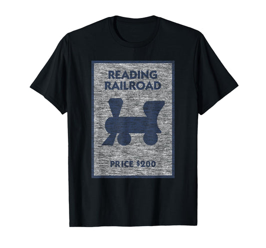 Monopoly Reading Railroad Vintage Place Icon Logo T-Shirt