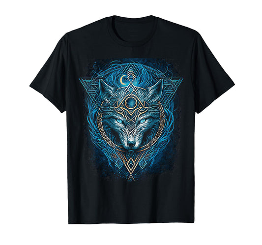 Odins Wolf Viking Norse Runes Nordmann Mythology T-Shirt